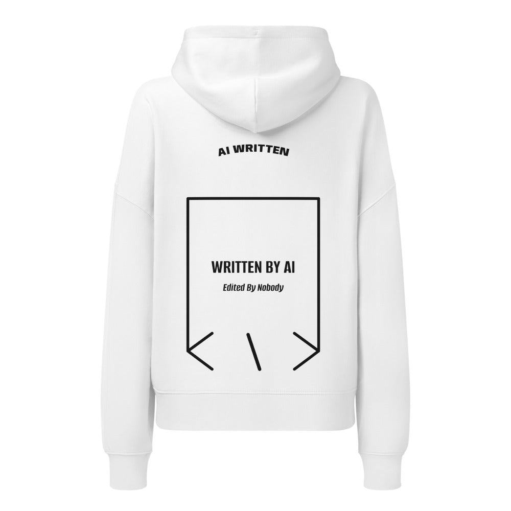 Written By AI — White Black back mockup