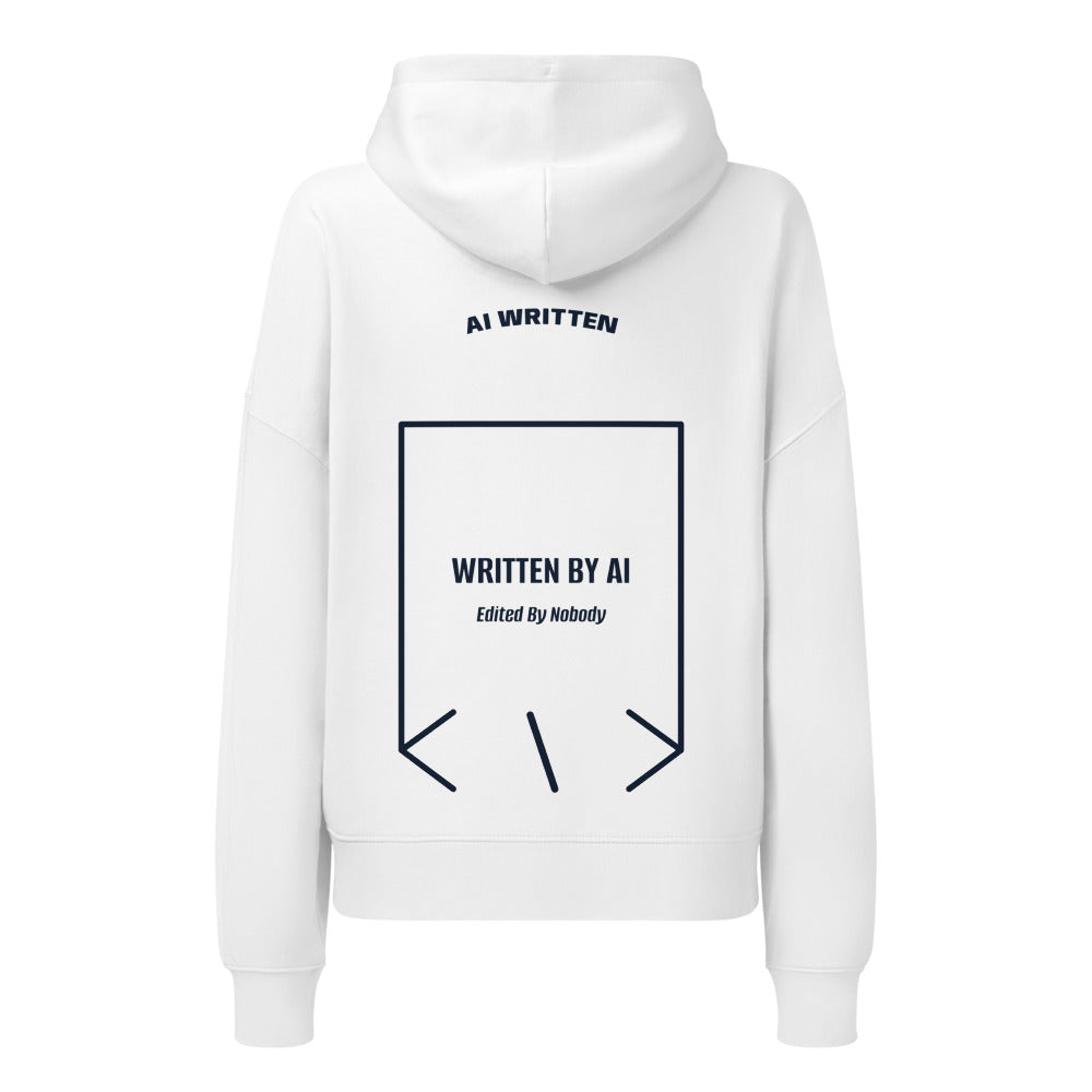 Written By AI — White French Navy back mockup