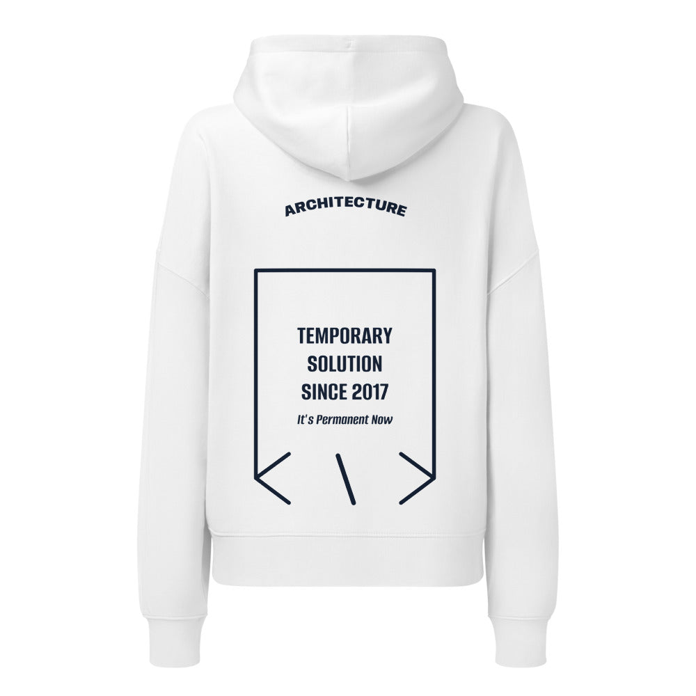 Temporary Solution Since 2017 — White French Navy back mockup
