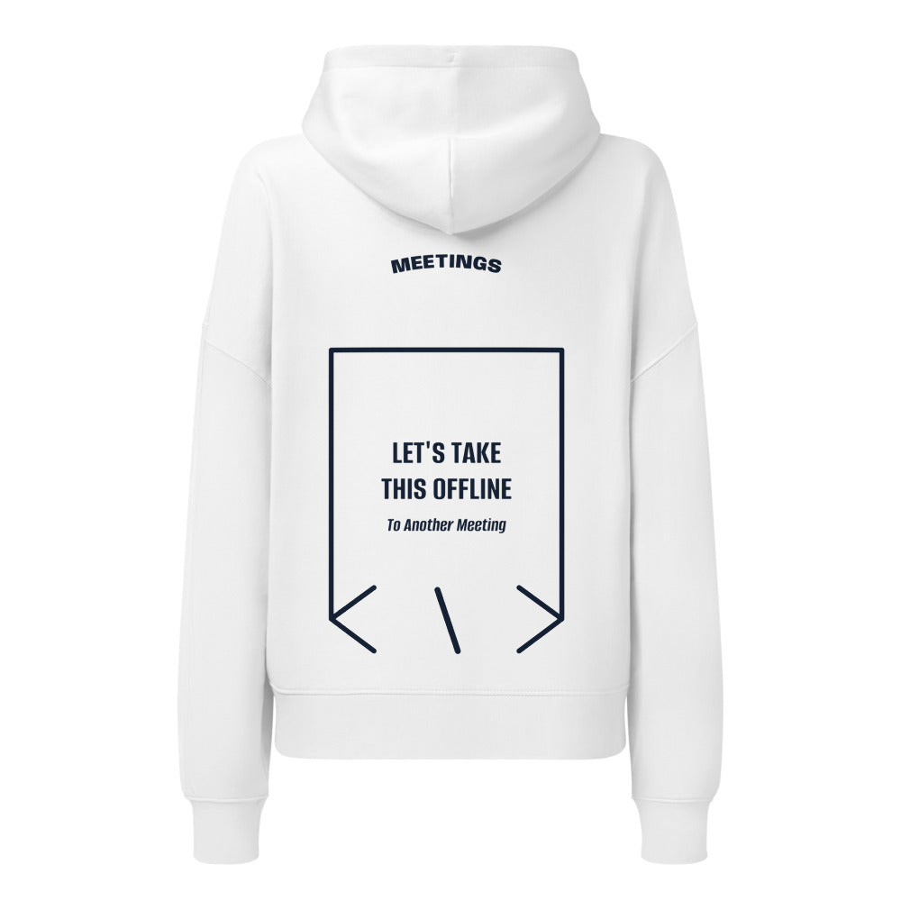 Let's Take This Offline — White French Navy back mockup