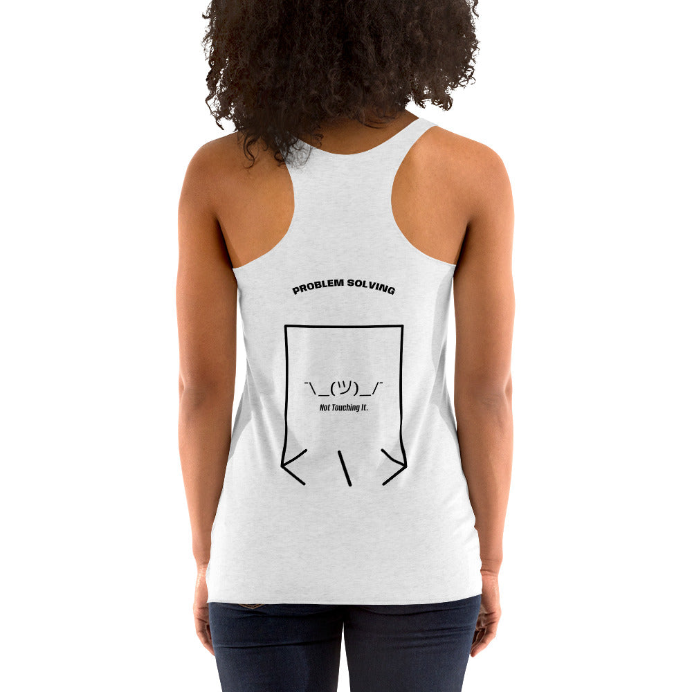 ¯\_(ツ)_/¯ — Heather White Vintage Black back mockup