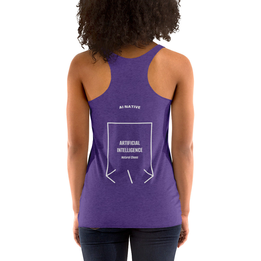 Artificial Intelligence — Purple Rush Heather White back mockup