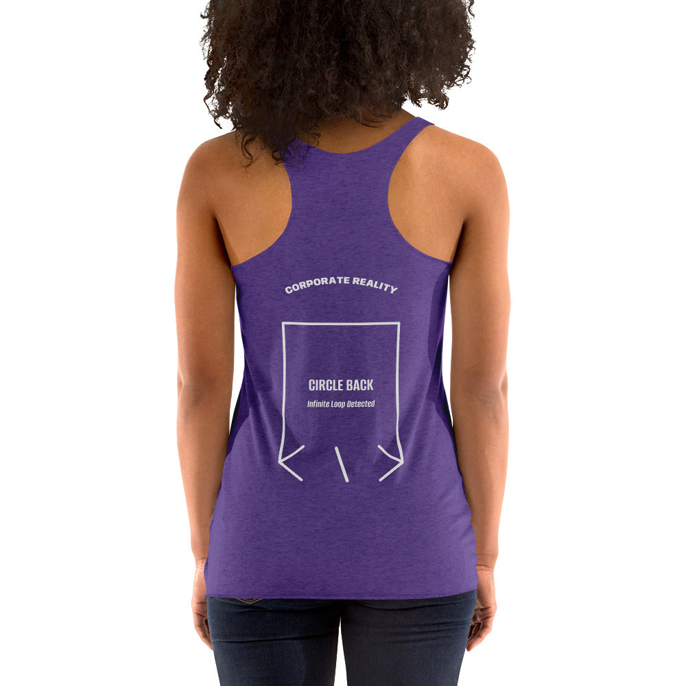 Circle Back — Purple Rush Heather White back mockup