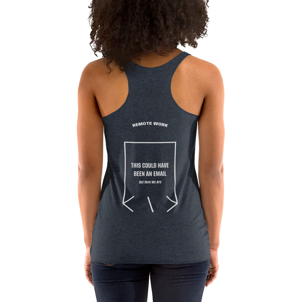This Could Have Been An Email — Vintage Navy Heather White back mockup