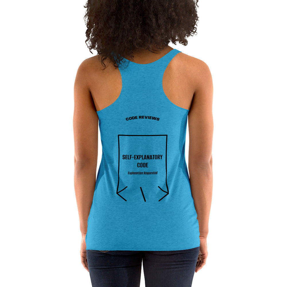 Self-Explanatory Code — secondary back mockup