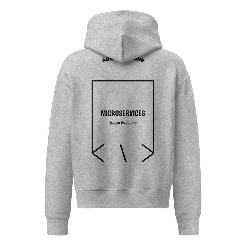 Microservices — Athletic Heather Black back mockup