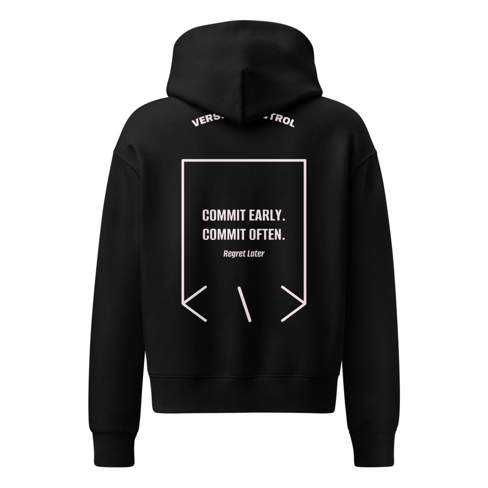 Commit Early. Commit Often. — Black Orchid back mockup
