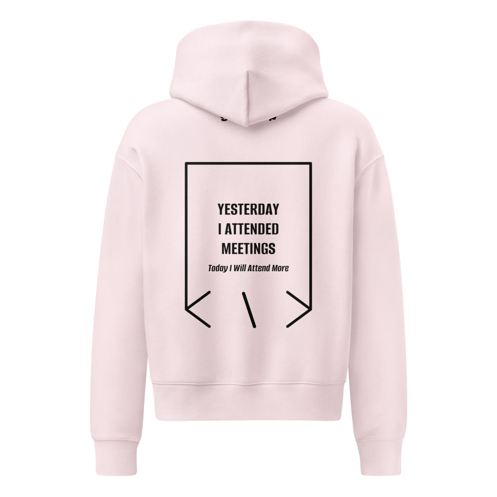 Yesterday I Attended Meetings — Orchid Black back mockup