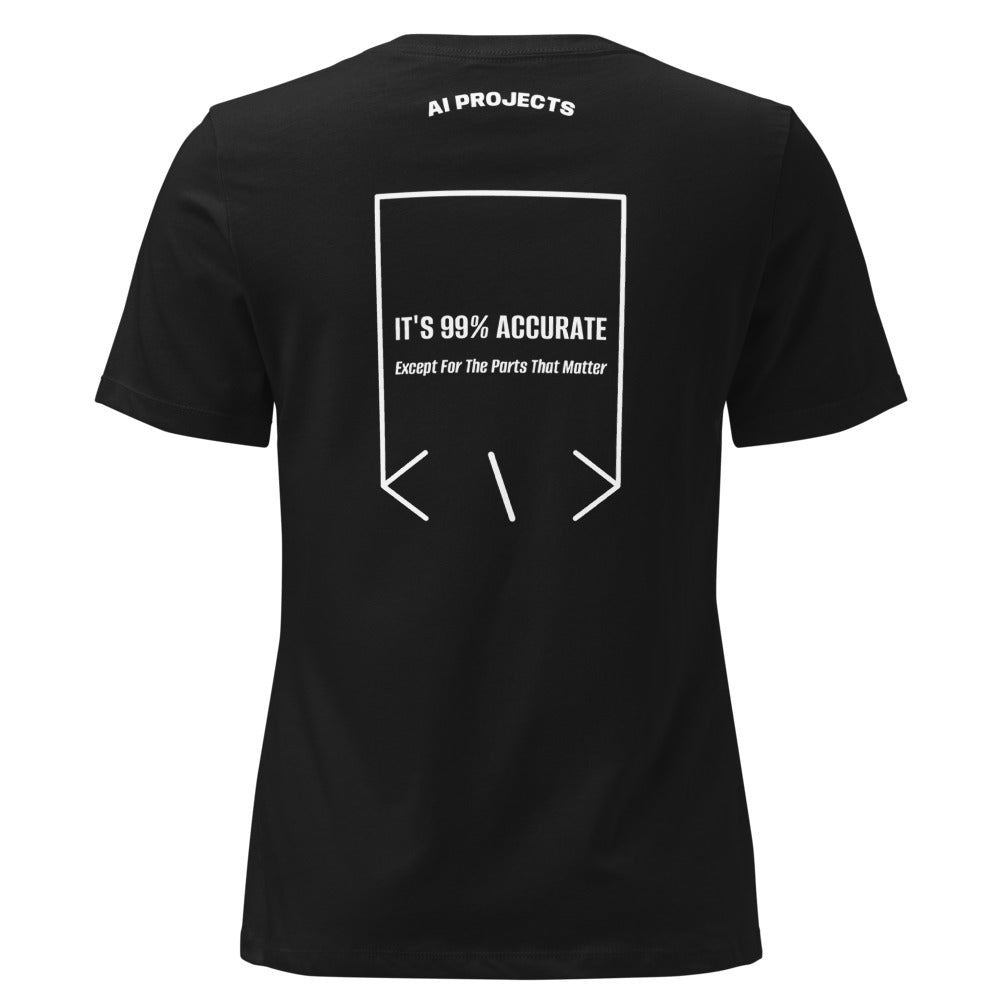 It's 99% Accurate — Black White back mockup