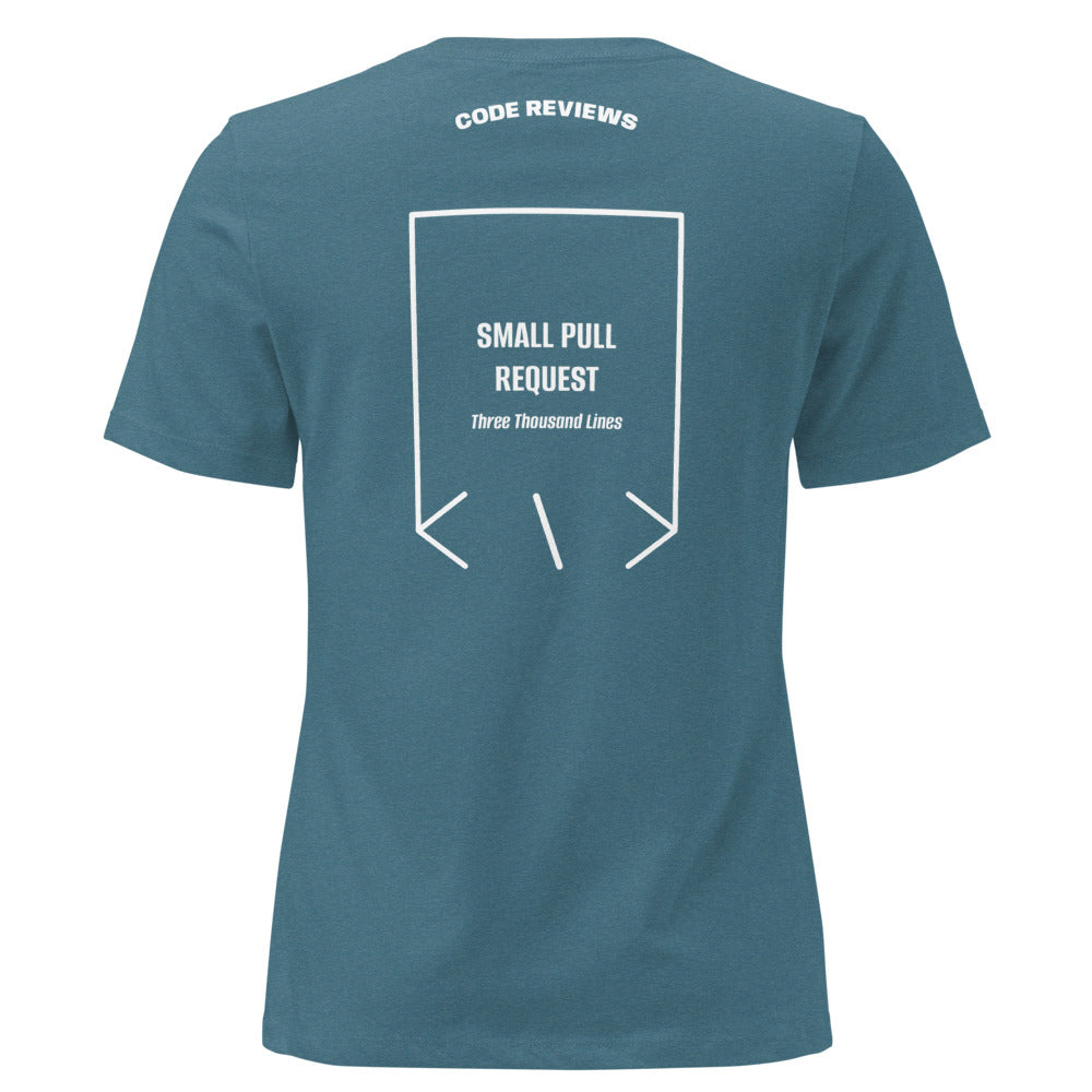 Small Pull Request — Heather Deep Teal White back mockup