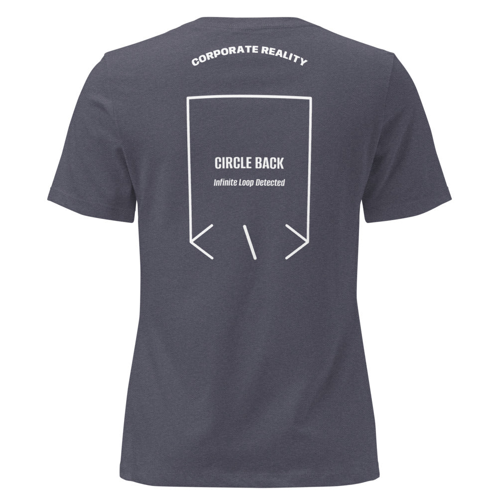 Circle Back — Heather Navy White back mockup