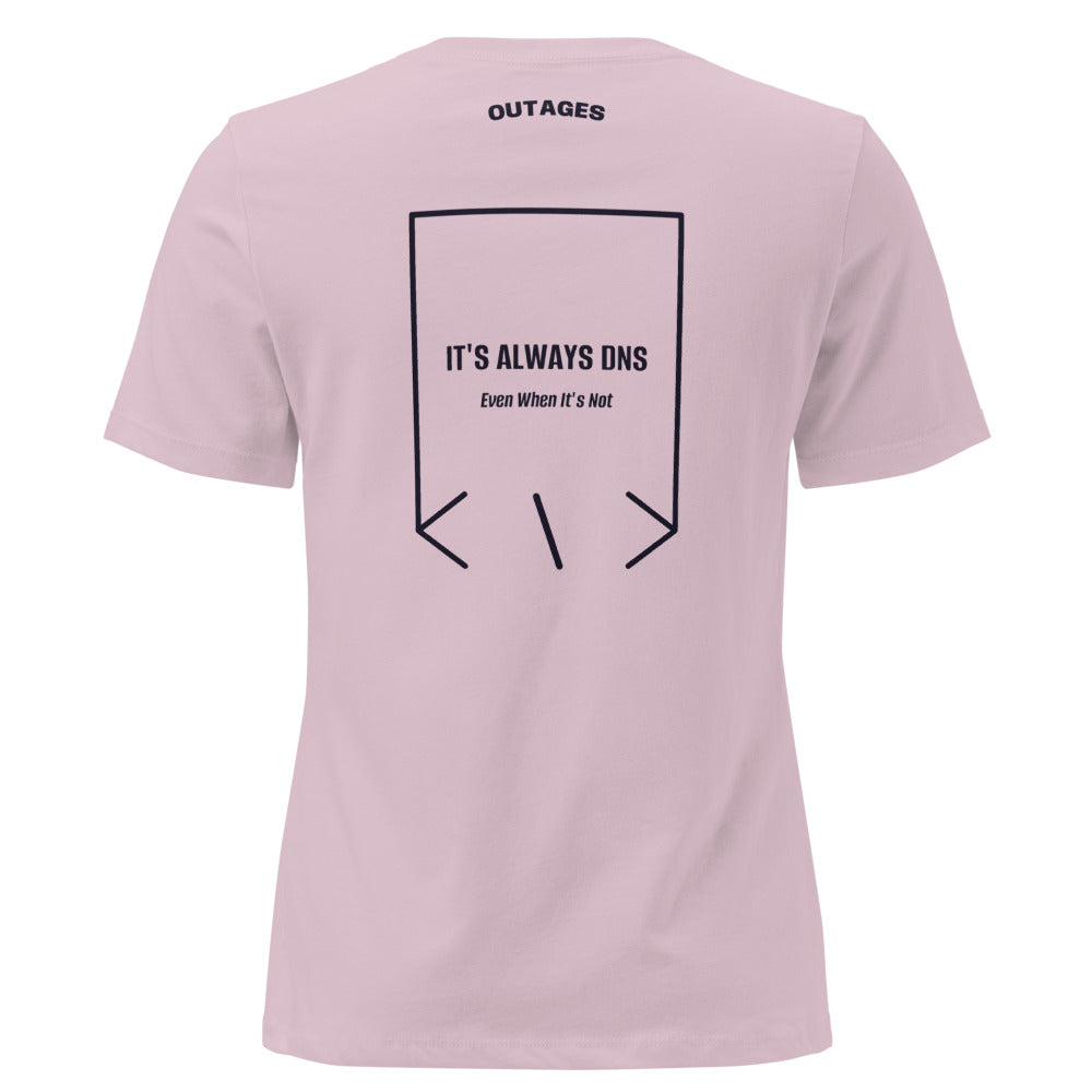 It's Always DNS — Light Violet Navy back mockup