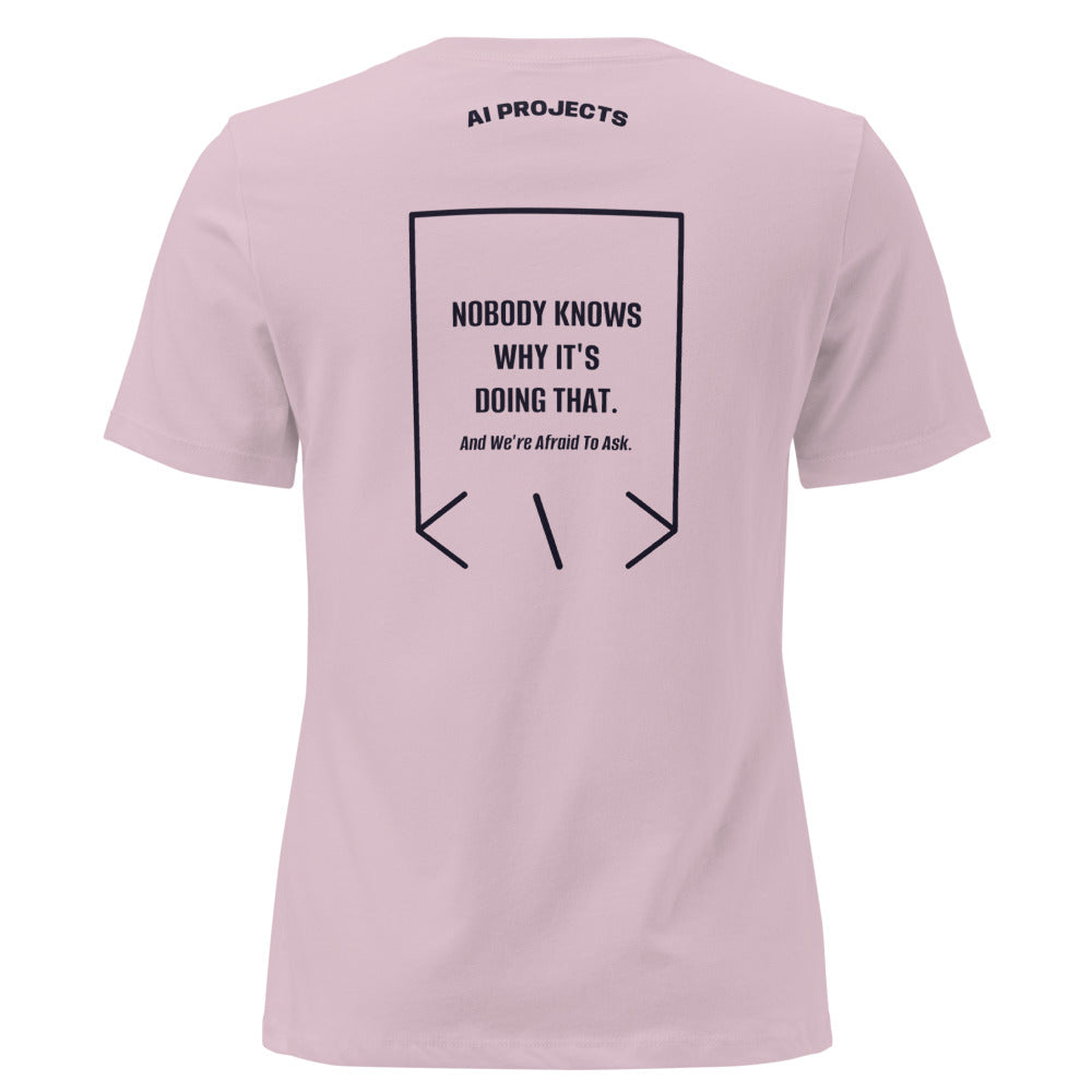 Nobody Knows Why It's Doing That. — Light Violet Navy back mockup