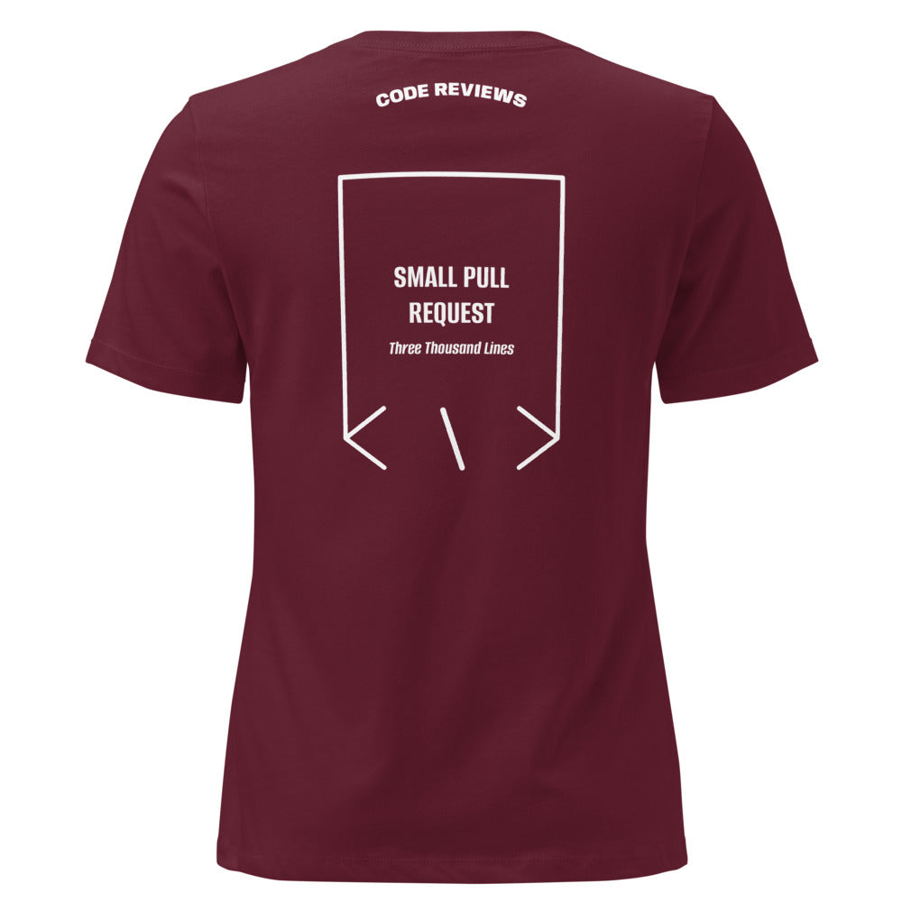 Small Pull Request — Maroon White back mockup