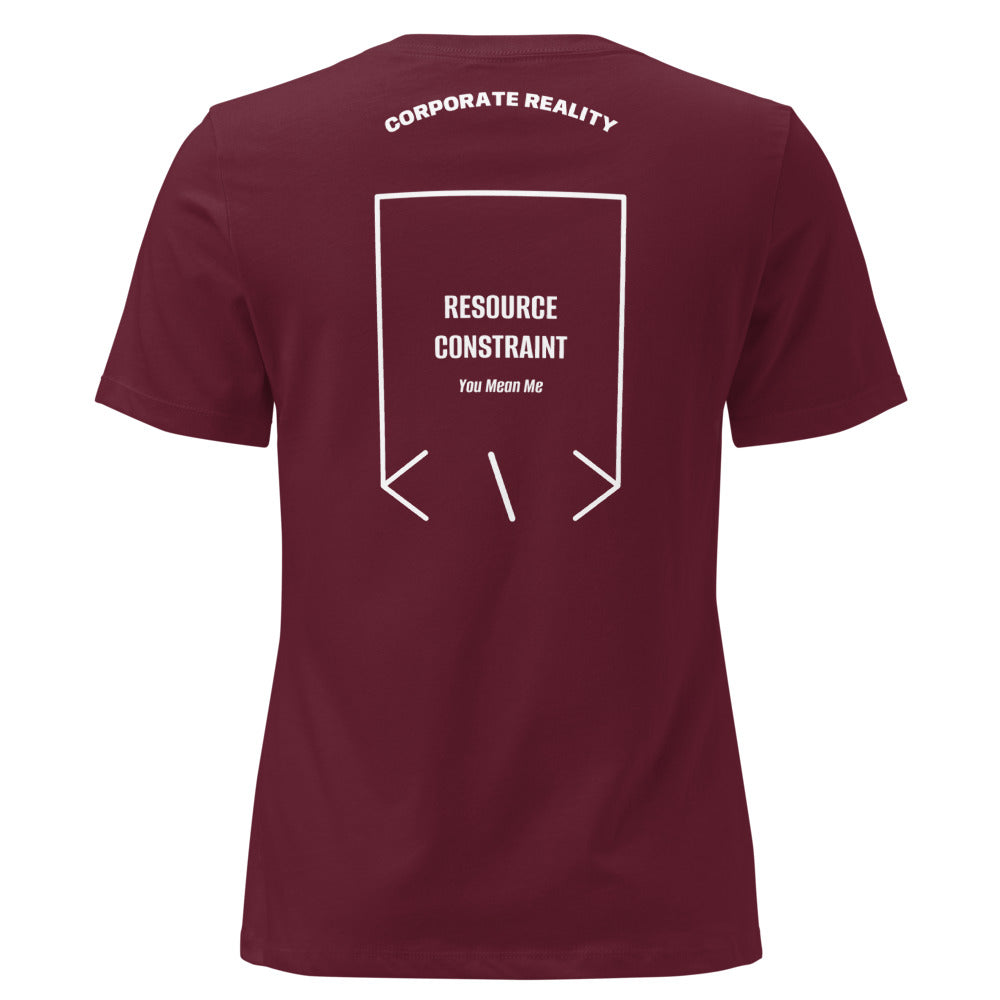 Resource Constraint — Maroon White back mockup