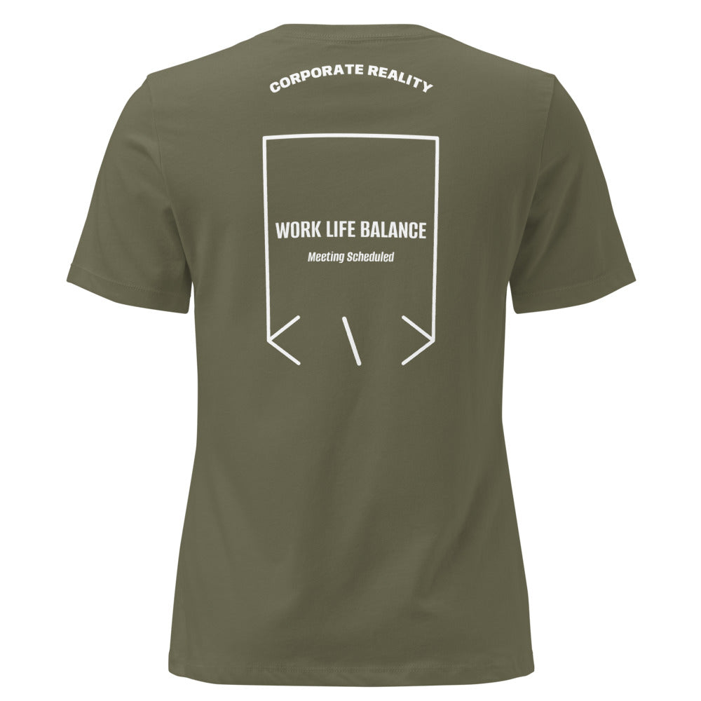 Work Life Balance — Military Green White back mockup