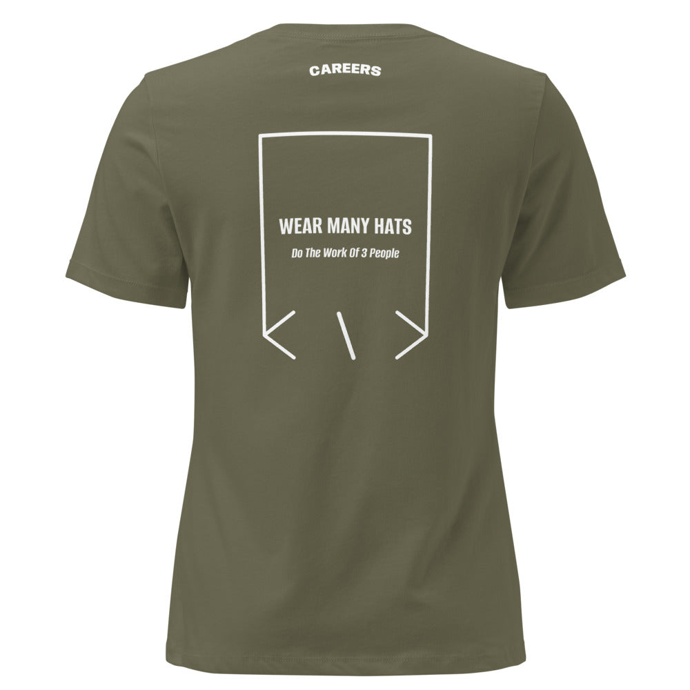 Wear Many Hats — Military Green White back mockup