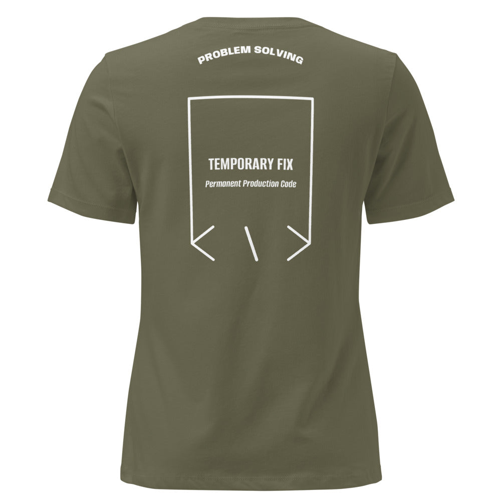 Temporary Fix — Military Green White back mockup