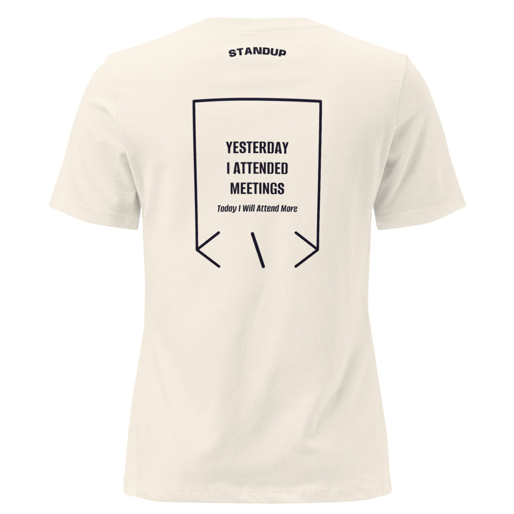 Yesterday I Attended Meetings — Natural Navy back mockup