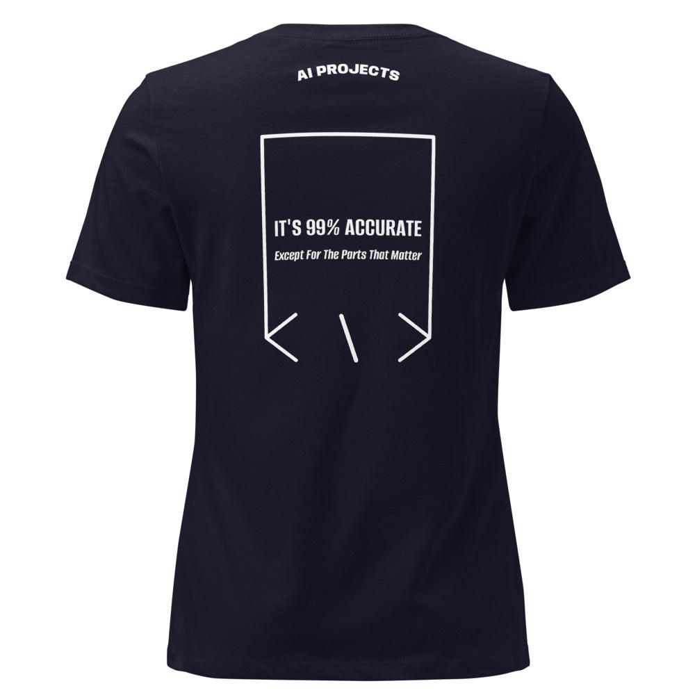 It's 99% Accurate — Navy White back mockup