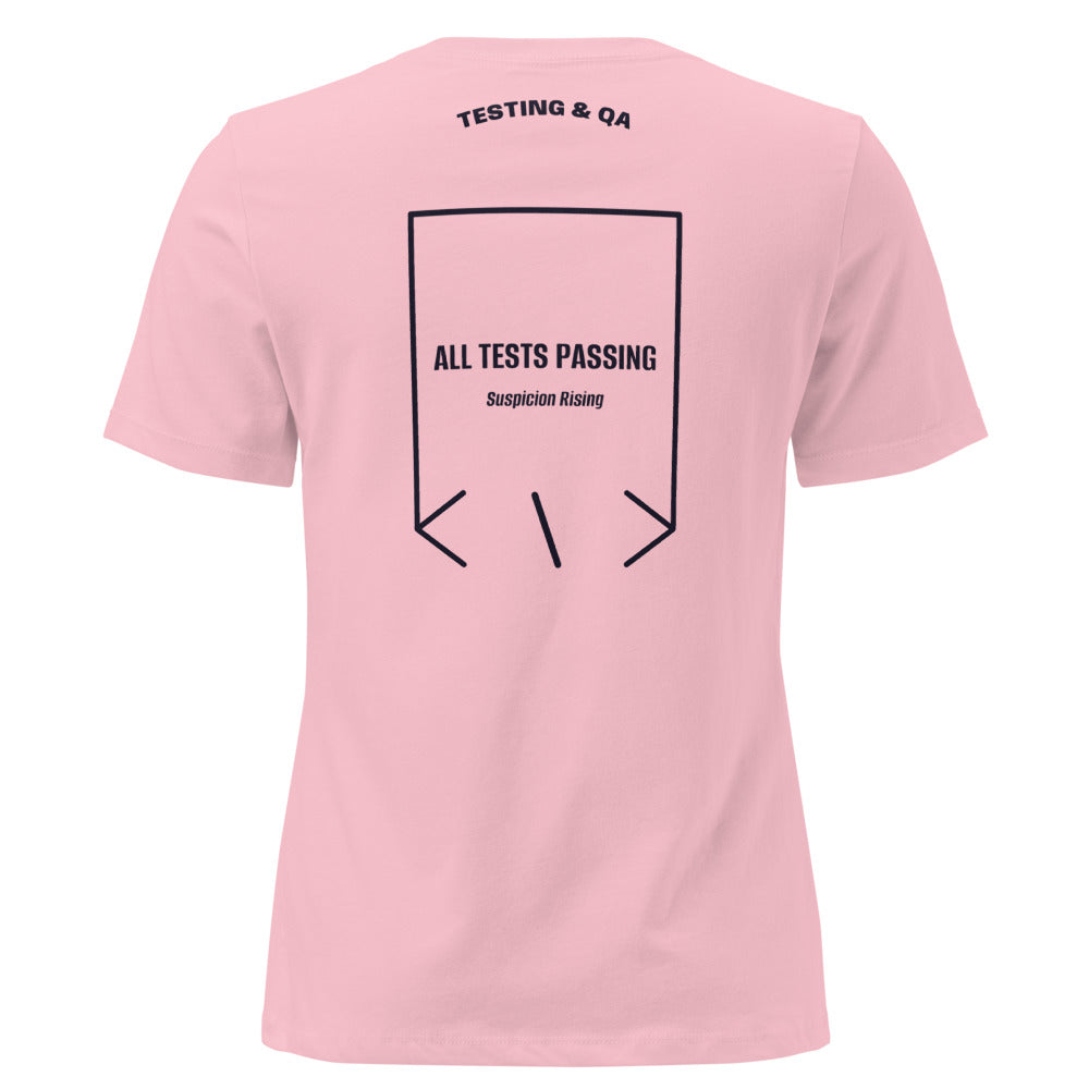 All Tests Passing — Pink Navy back mockup