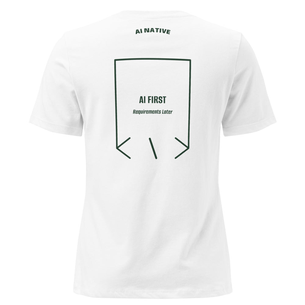 AI First — White Forest Green back mockup