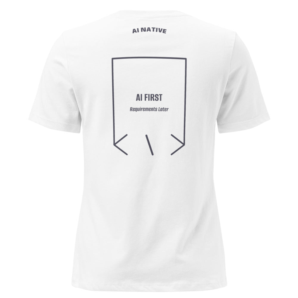 AI First — White Heather Navy back mockup