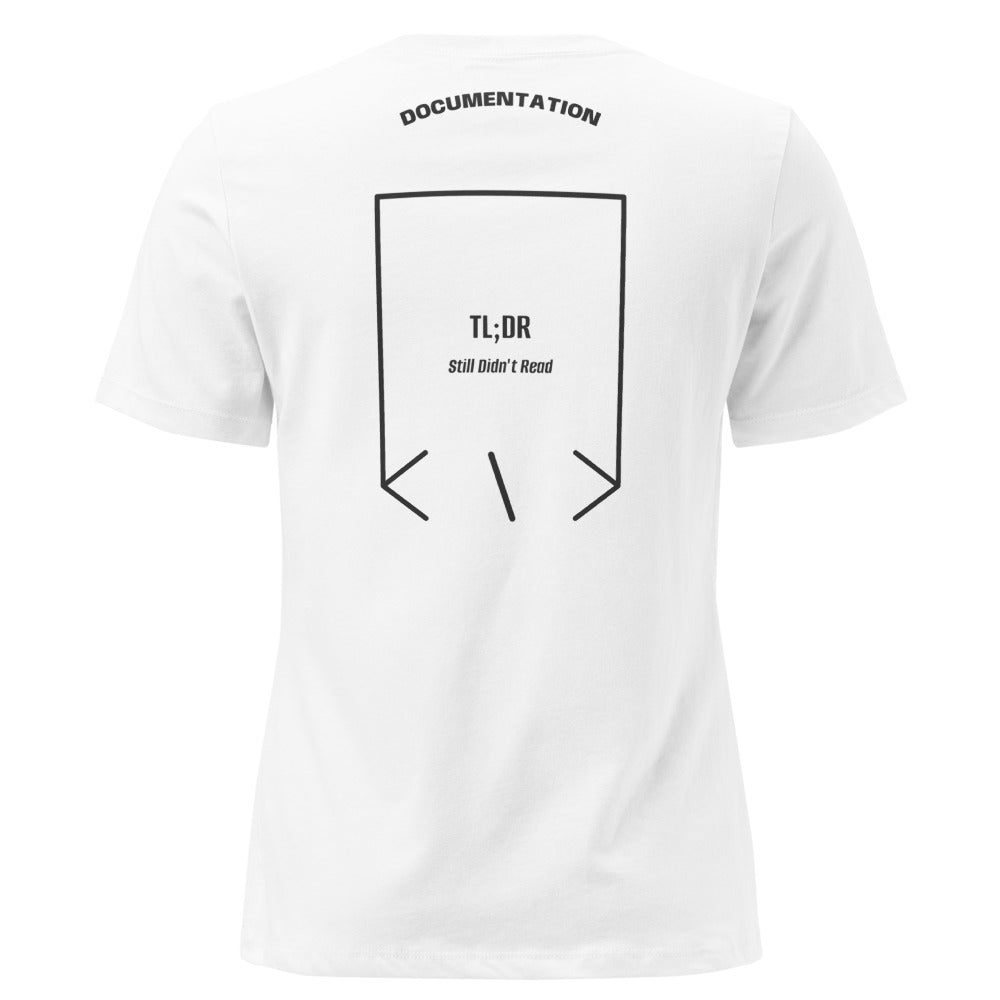 TL;DR — White Dark Grey Heather back mockup