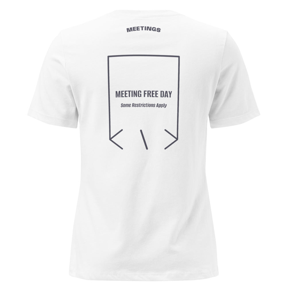 Meeting Free Day — White Heather Navy back mockup