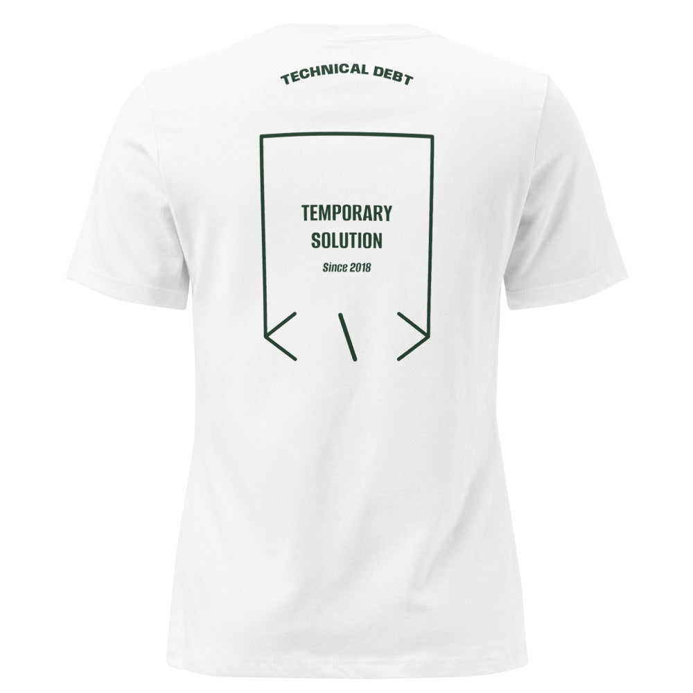 Temporary Solution — White Forest Green back mockup