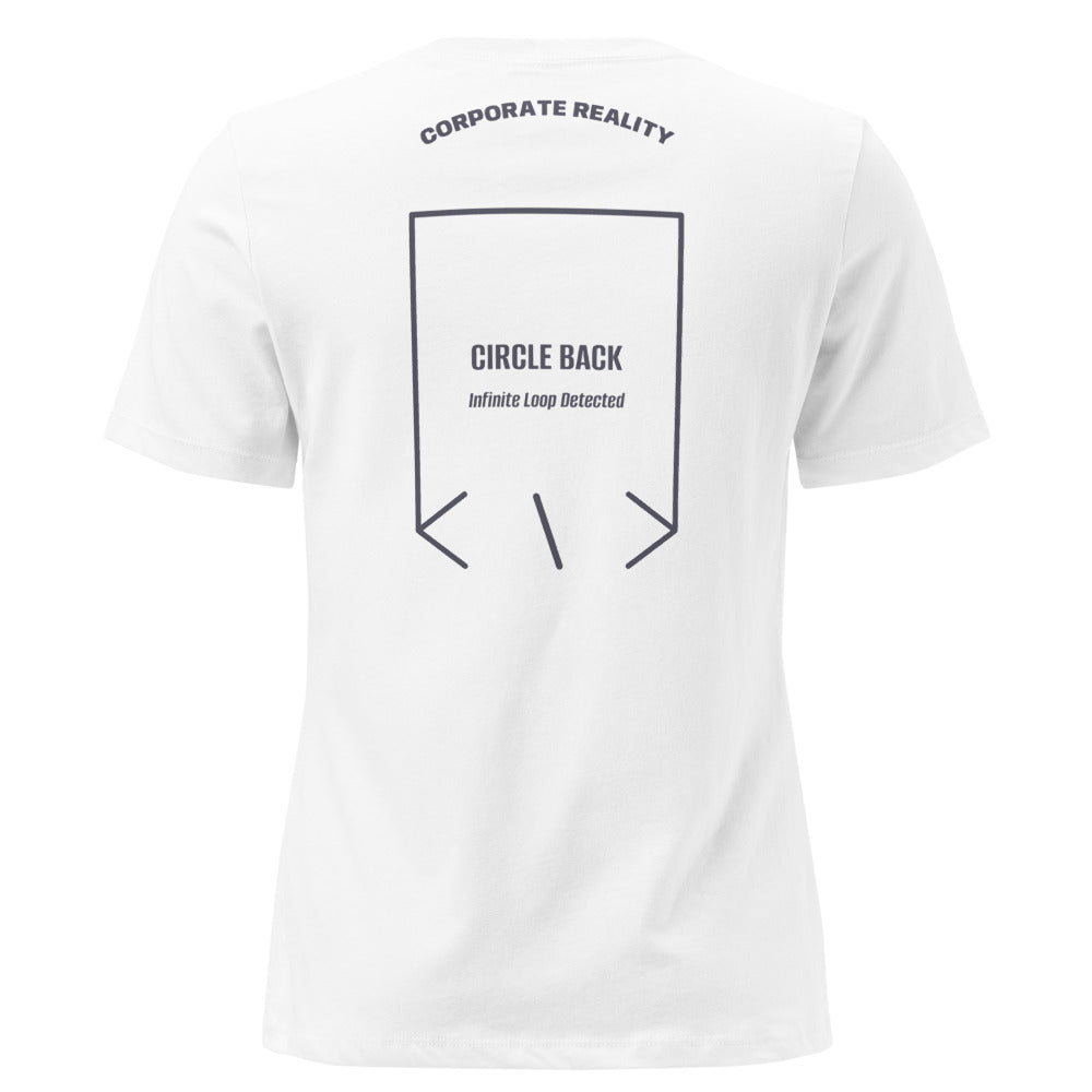 Circle Back — White Heather Navy back mockup