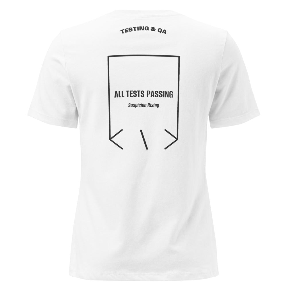 All Tests Passing — White Dark Grey Heather back mockup