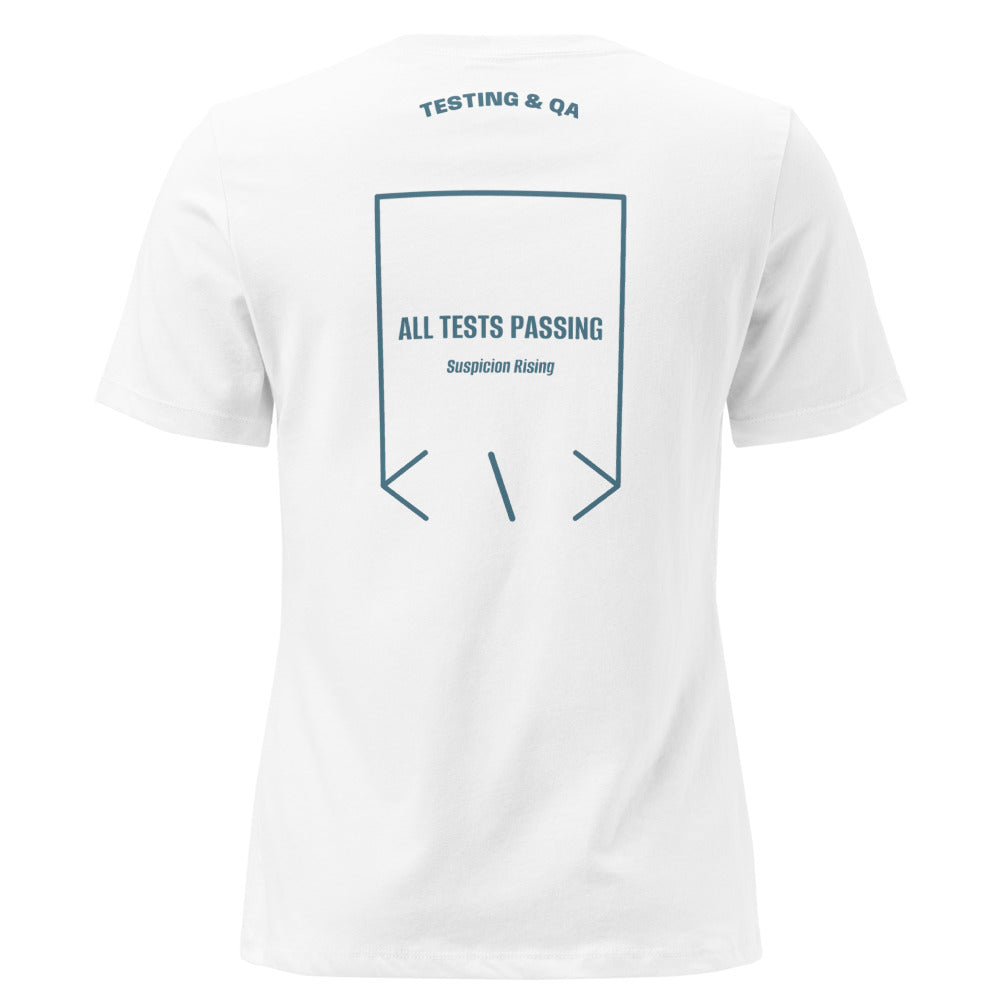All Tests Passing — White Heather Deep Teal back mockup
