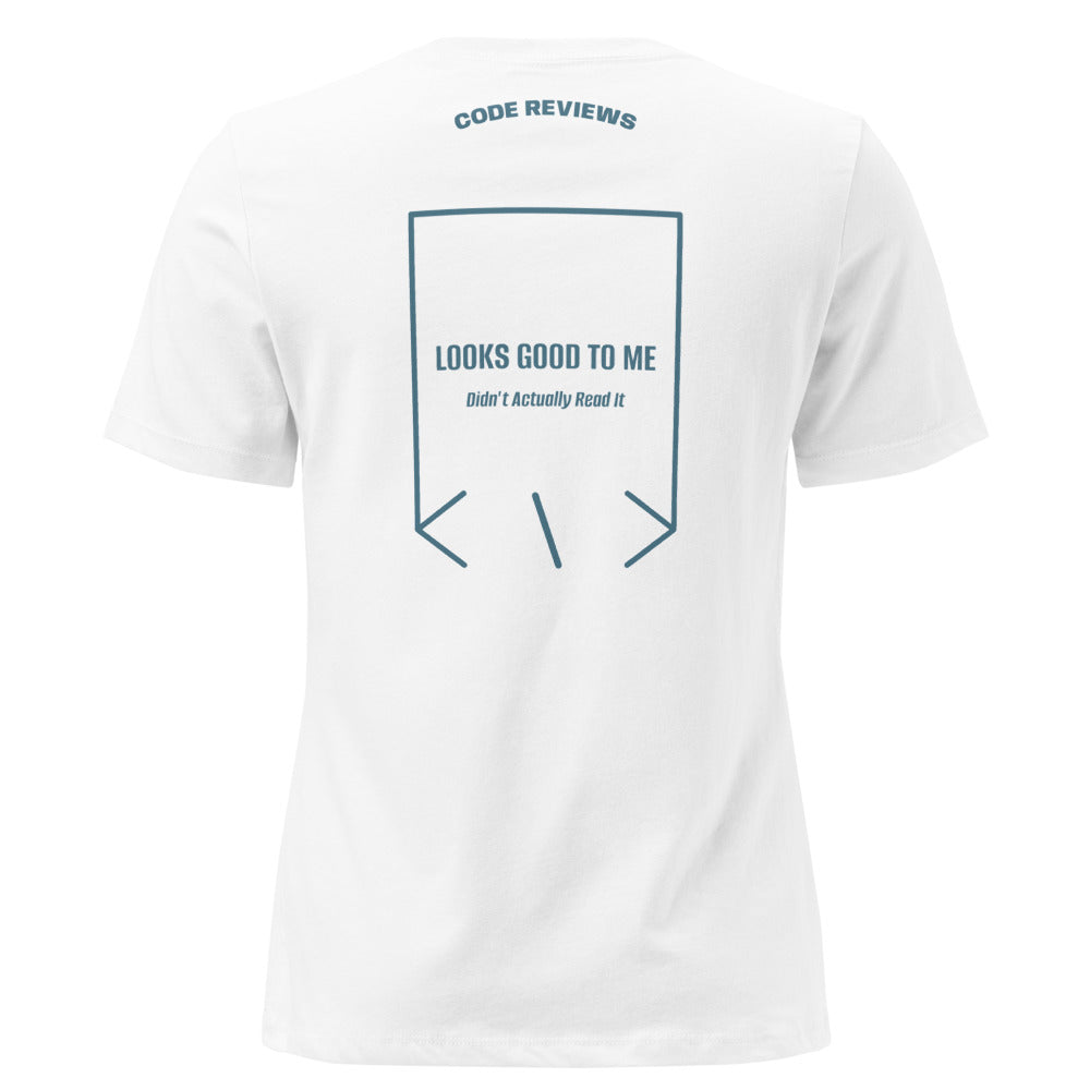 Looks Good To Me — White Heather Deep Teal back mockup