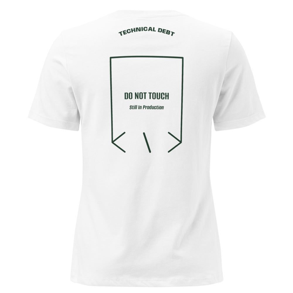 Do Not Touch — White Forest Green back mockup