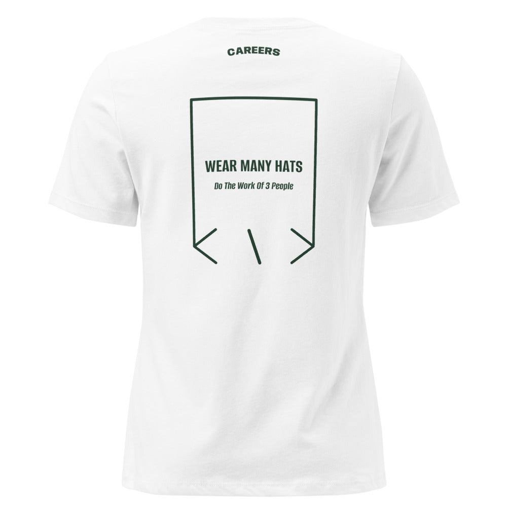 Wear Many Hats — White Forest Green back mockup