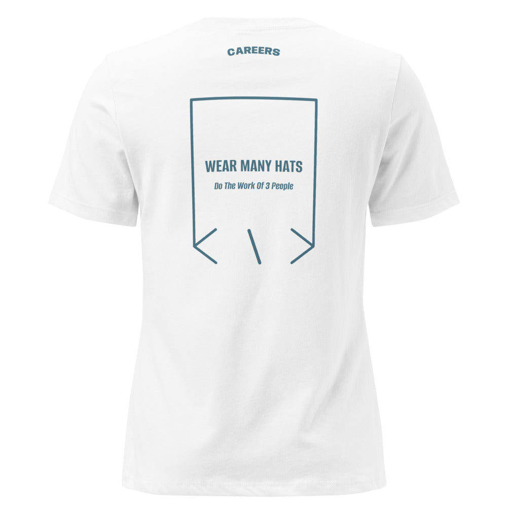 Wear Many Hats — White Heather Deep Teal back mockup