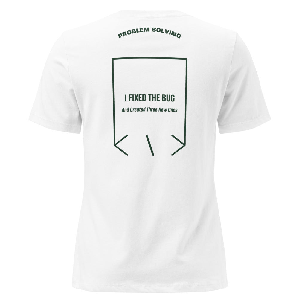 I Fixed The Bug — White Forest Green back mockup