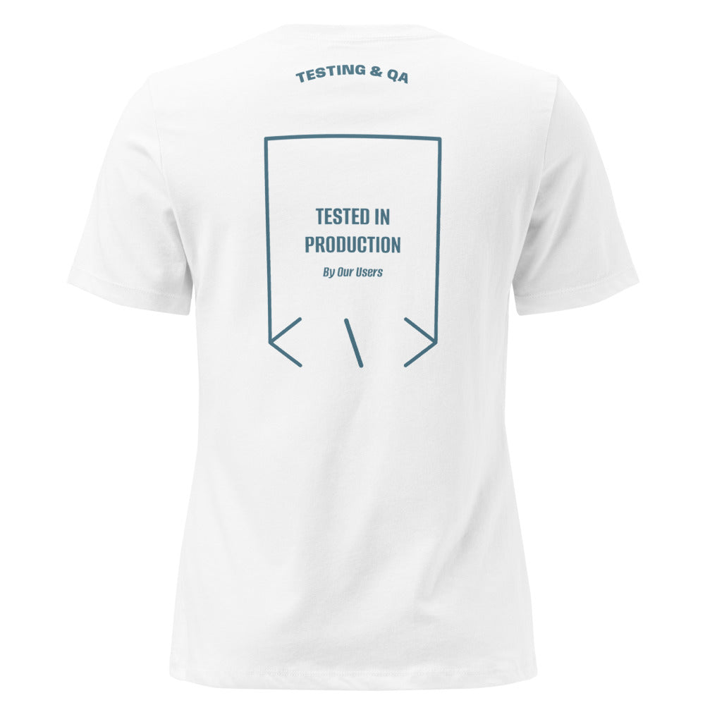 Tested In Production — White Heather Deep Teal back mockup