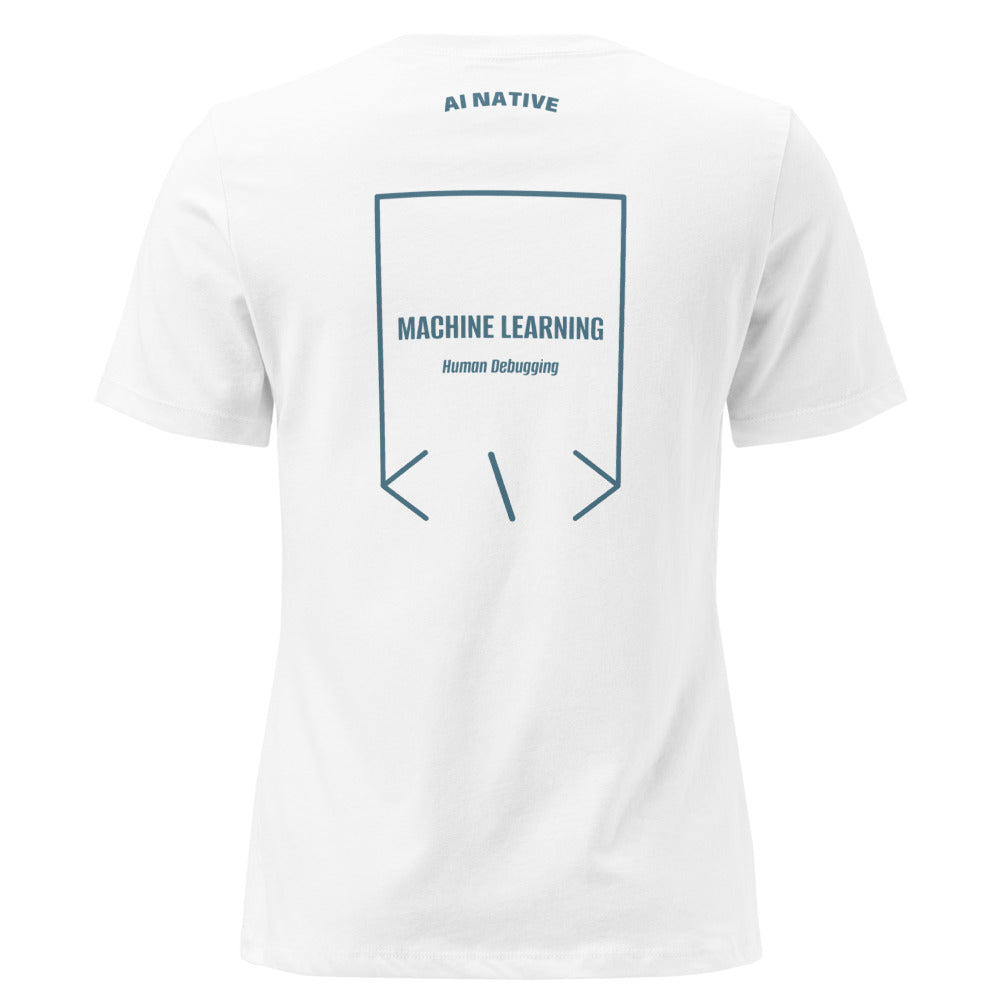 Machine Learning — White Heather Deep Teal back mockup