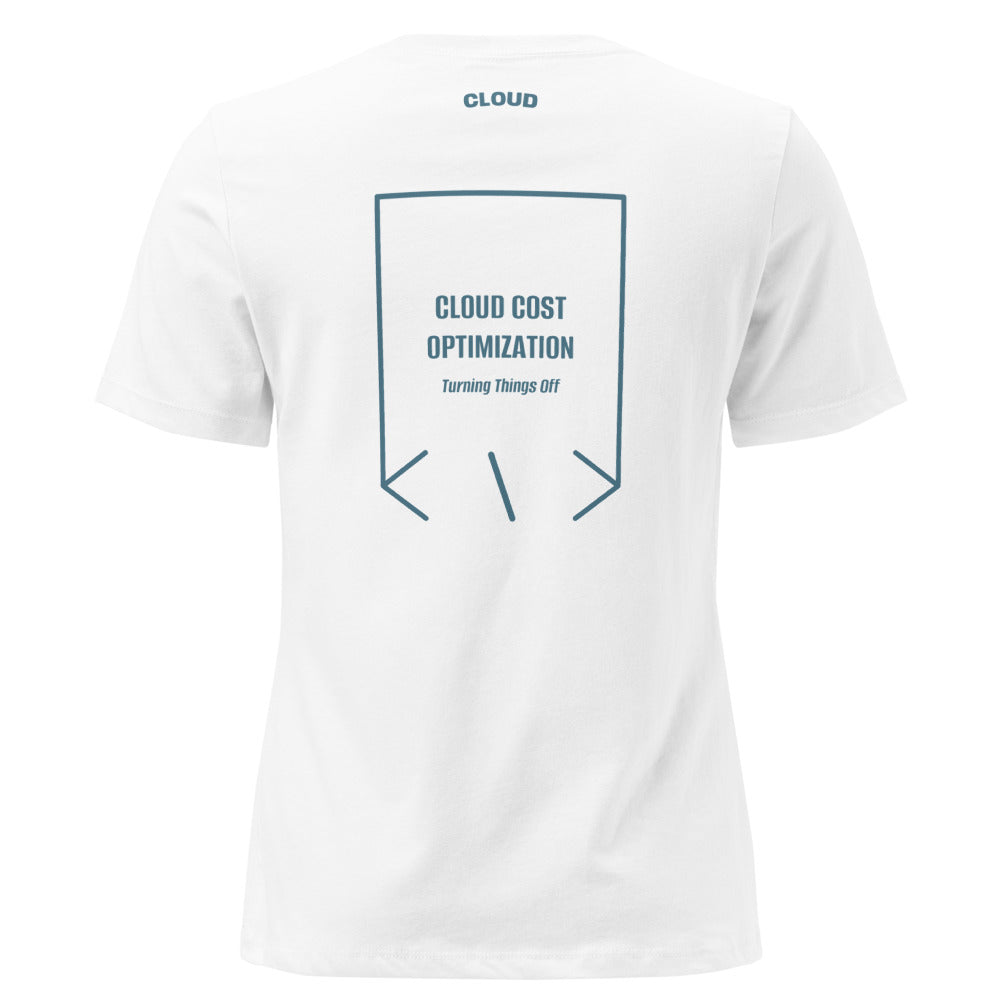 Cloud Cost Optimization — White Heather Deep Teal back mockup