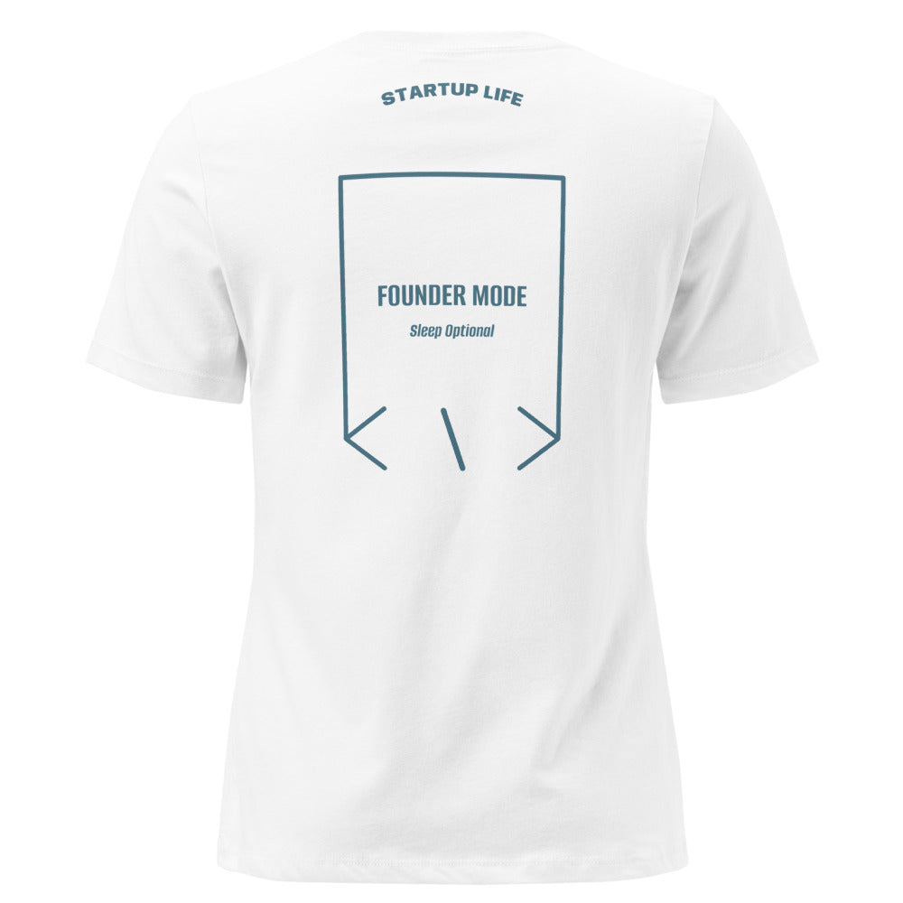 Founder Mode — White Heather Deep Teal back mockup