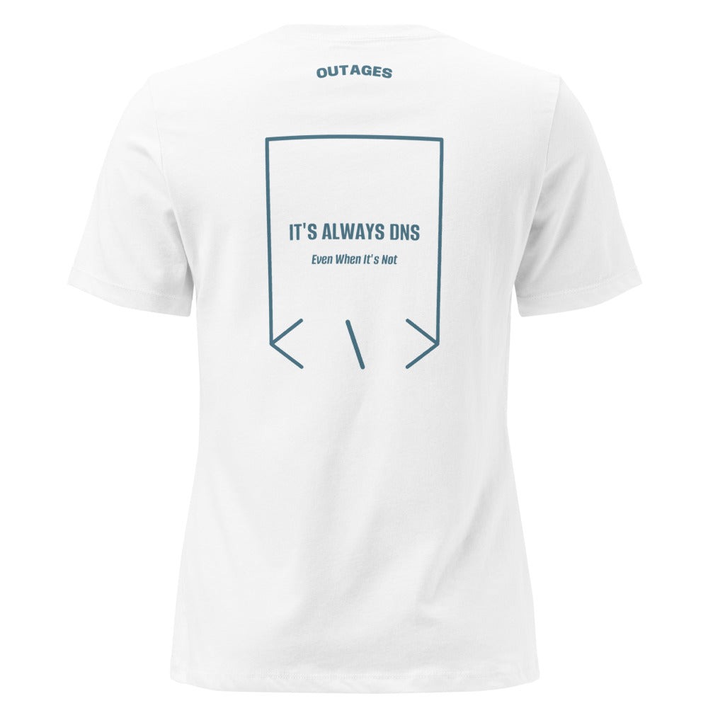 It's Always DNS — White Heather Deep Teal back mockup
