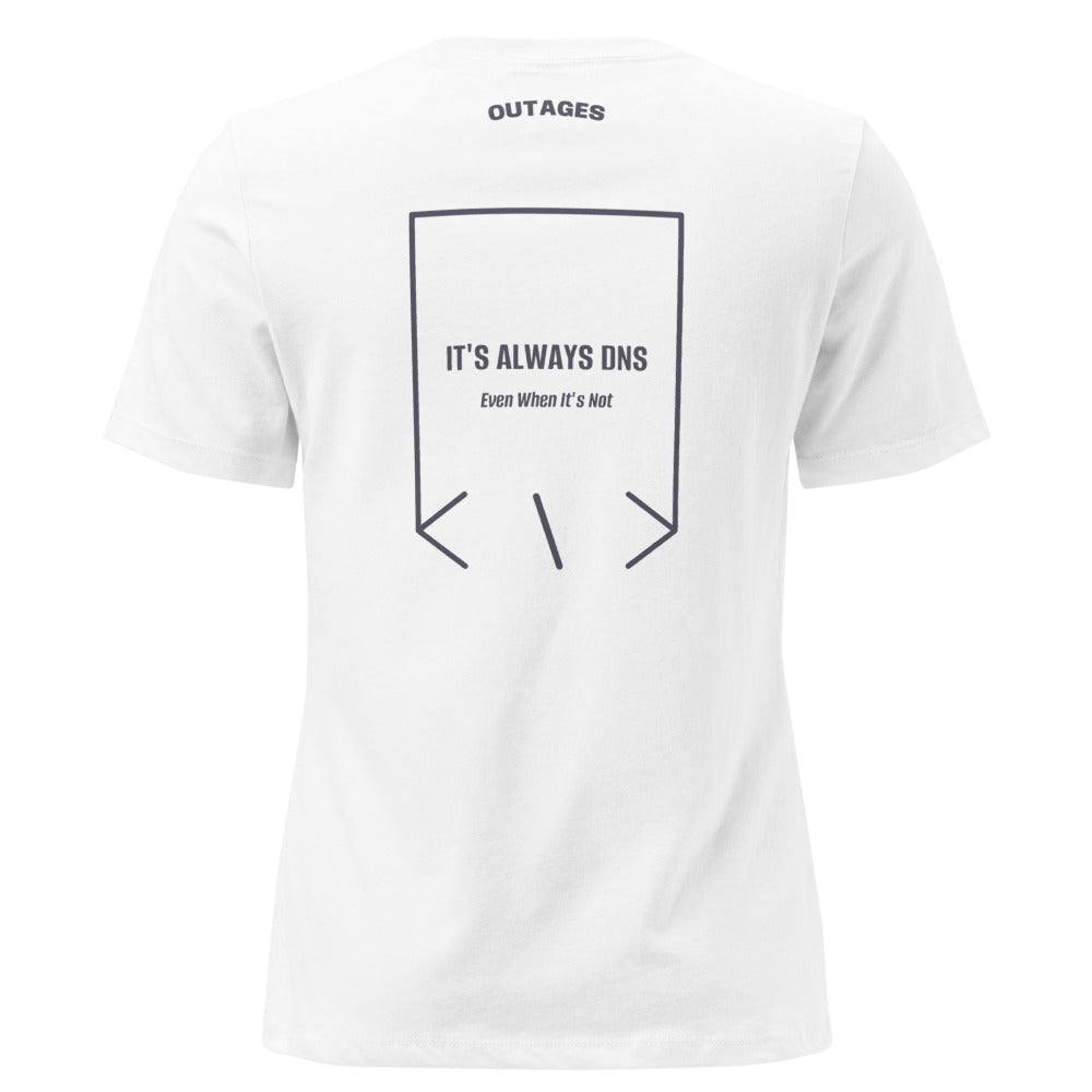 It's Always DNS — White Heather Navy back mockup