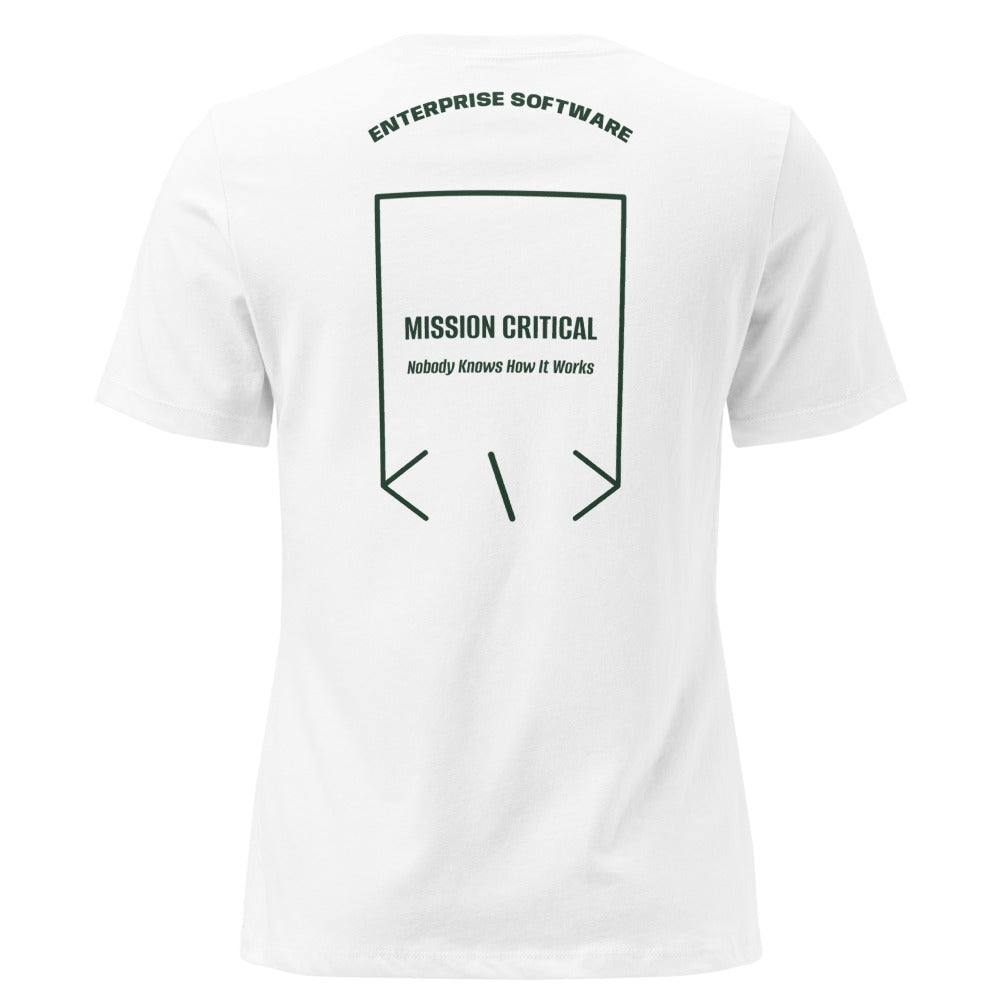 Mission Critical — White Forest Green back mockup