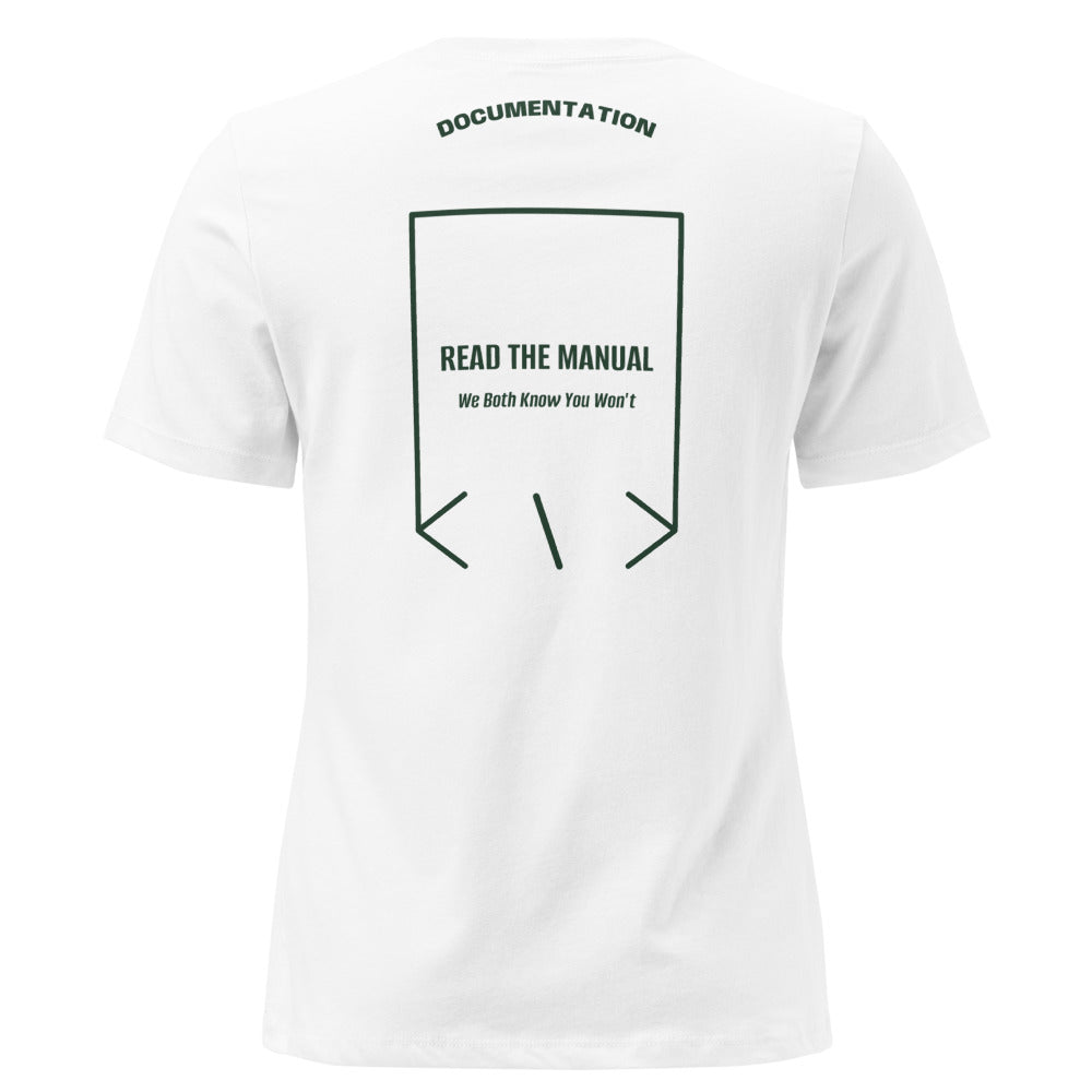 Read The Manual — White Forest Green back mockup