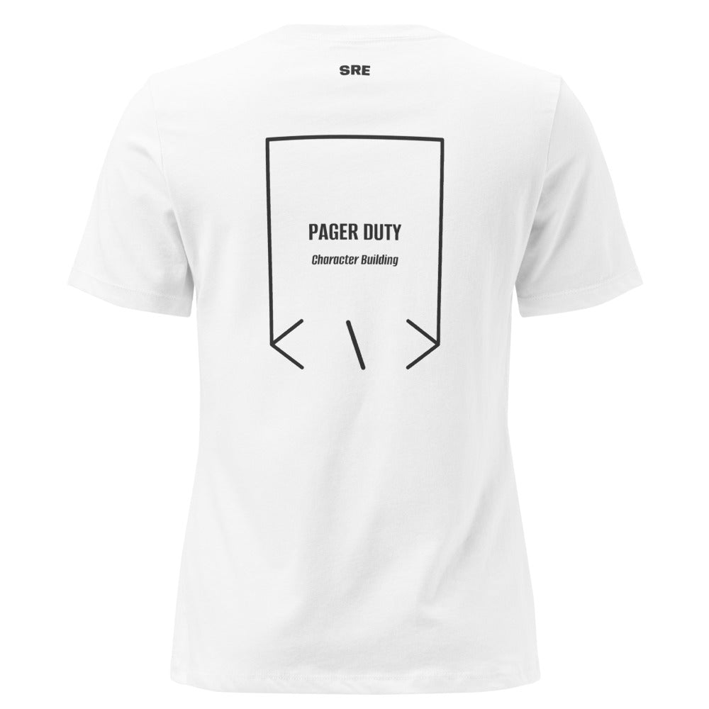Pager Duty — White Dark Grey Heather back mockup