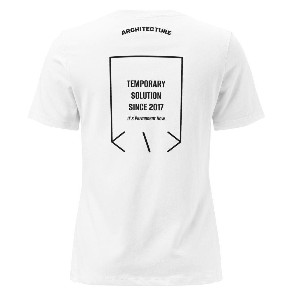 Temporary Solution Since 2017 — White Black back mockup