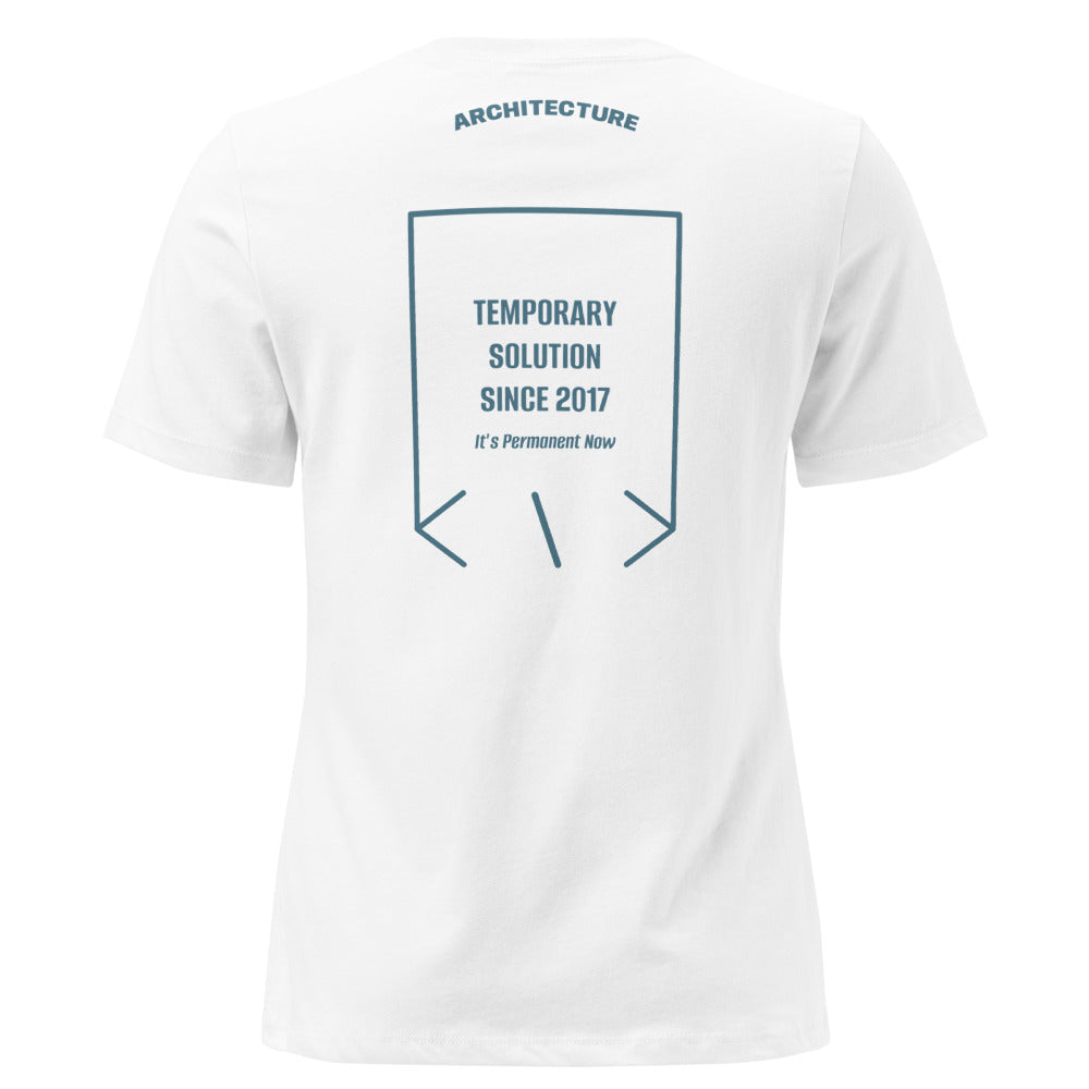 Temporary Solution Since 2017 — White Heather Deep Teal back mockup