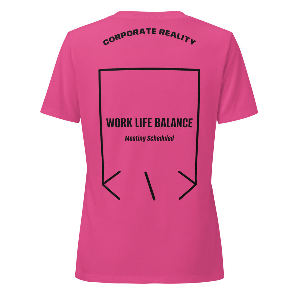 Work Life Balance — Berry Solid Black Blend back mockup
